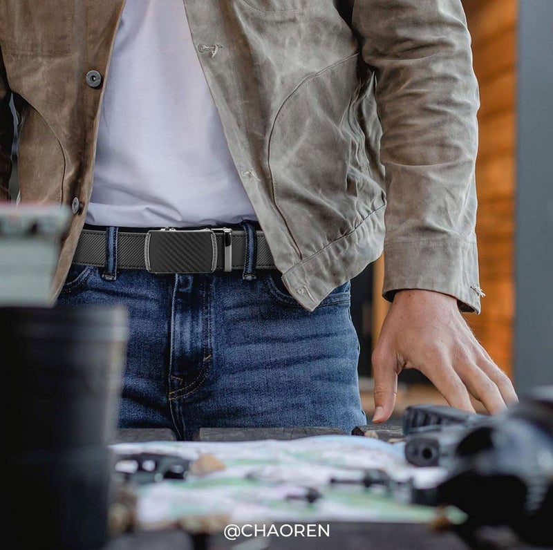CHAOREN CHAOREN Leather Ratchet Belt Men - Customizable Fit, Effortless Style (35mm)  - Image 3