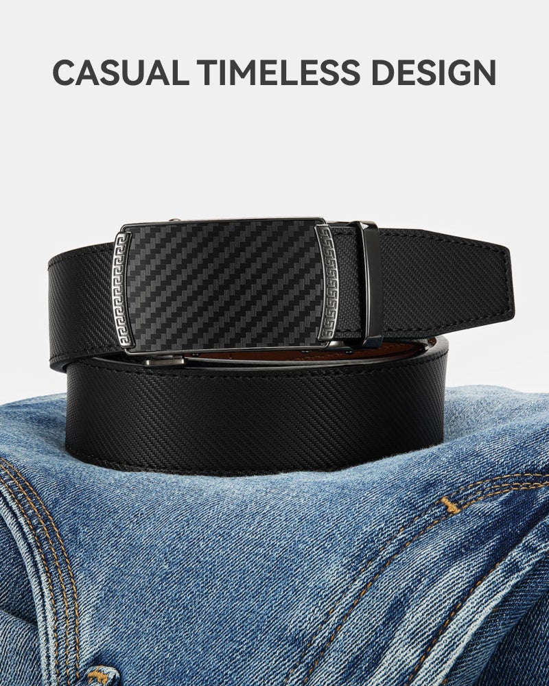 CHAOREN CHAOREN Leather Ratchet Belt Men - Customizable Fit, Effortless Style (35mm)  - Image 5