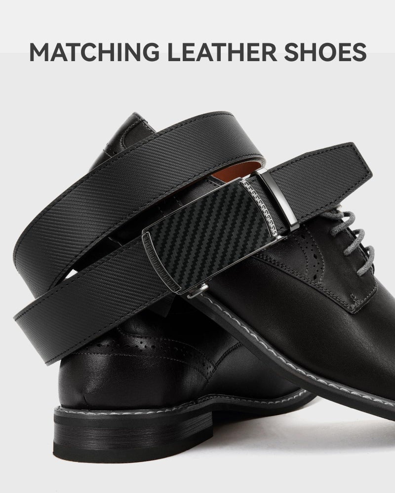 CHAOREN CHAOREN Leather Ratchet Belt Men - Customizable Fit, Effortless Style (35mm)  - Image 4