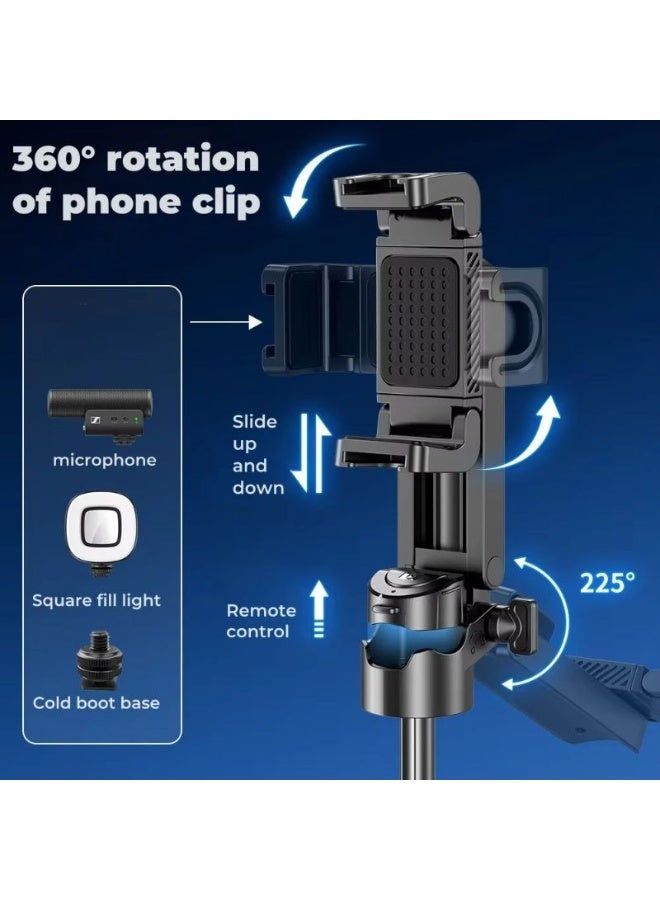 Mini Selfie Stick with Custom Wireless Remote Control, Flexible Desk & Bed Mount - Ideal for Live Streaming and Vlogging - Image 4