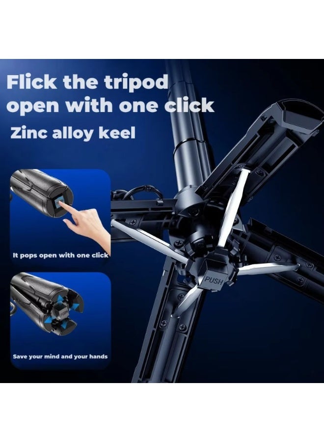 Mini Selfie Stick with Custom Wireless Remote Control, Flexible Desk & Bed Mount - Ideal for Live Streaming and Vlogging - Image 5