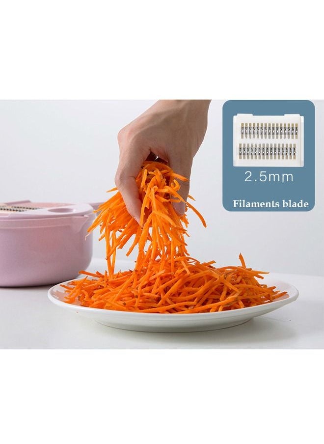 Cady One - 12 in 1 Vegetable Spiralizer Cutter Functions Easy to Use Wheat Slicer With Hand Guard Food Storage - Image 1