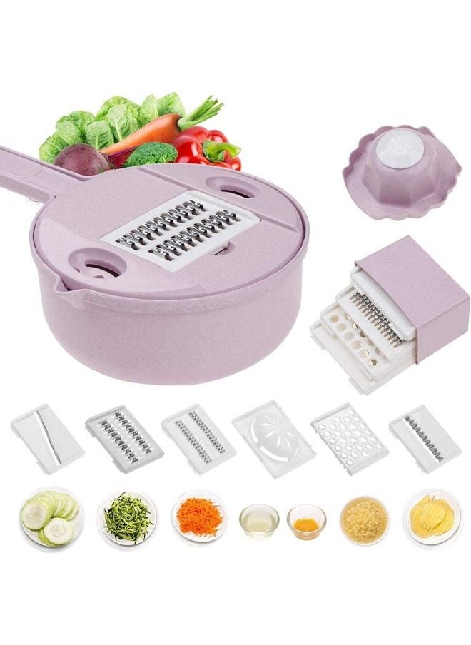 Cady One - 12 in 1 Vegetable Spiralizer Cutter Functions Easy to Use Wheat Slicer With Hand Guard Food Storage - Image 1