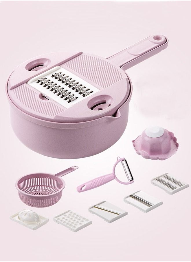 Cady One - 12 in 1 Vegetable Spiralizer Cutter Functions Easy to Use Wheat Slicer With Hand Guard Food Storage - Image 1