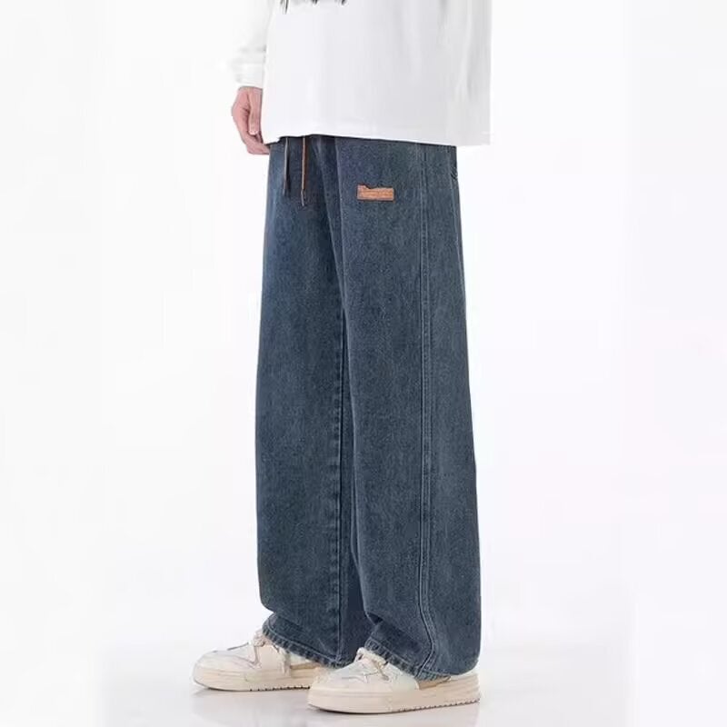 Unisex Classic Denim Jeans Loose Fit Daily Outdoor Wear - Image 2