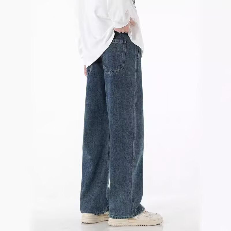 Unisex Classic Denim Jeans Loose Fit Daily Outdoor Wear - Image 1