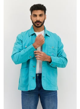 LEE Men Brand Logo Loco Jacket Shirt, Pale Green  - Image 1