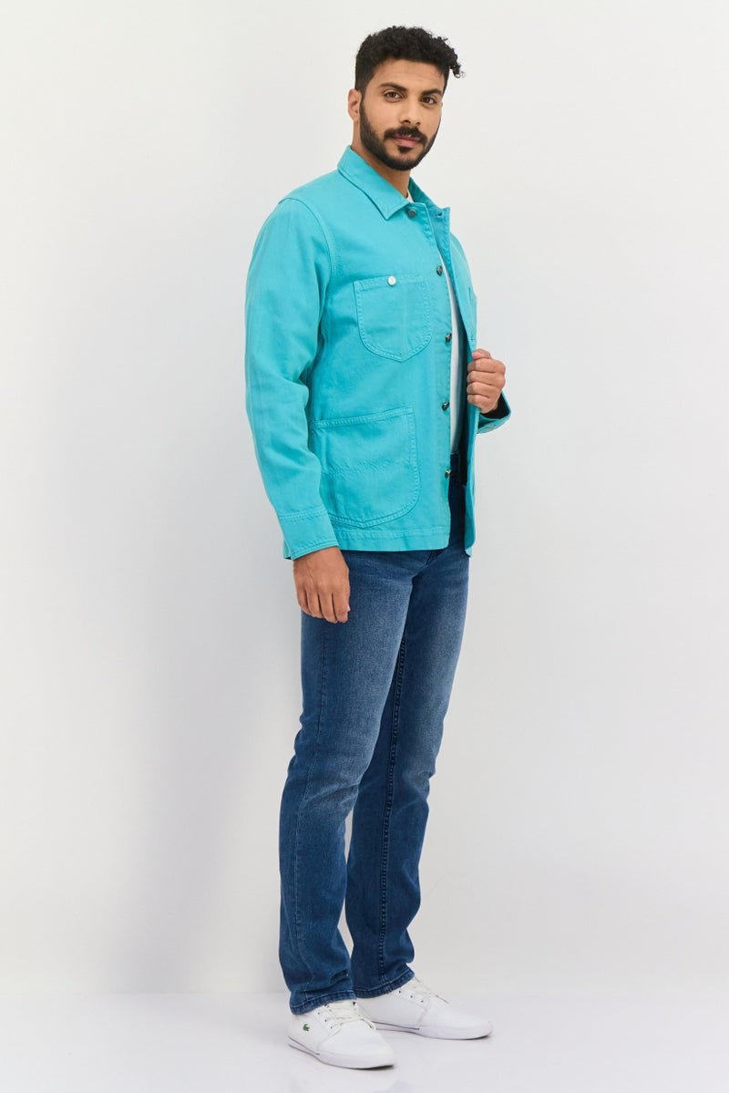 LEE Men Brand Logo Loco Jacket Shirt, Pale Green - Image 2