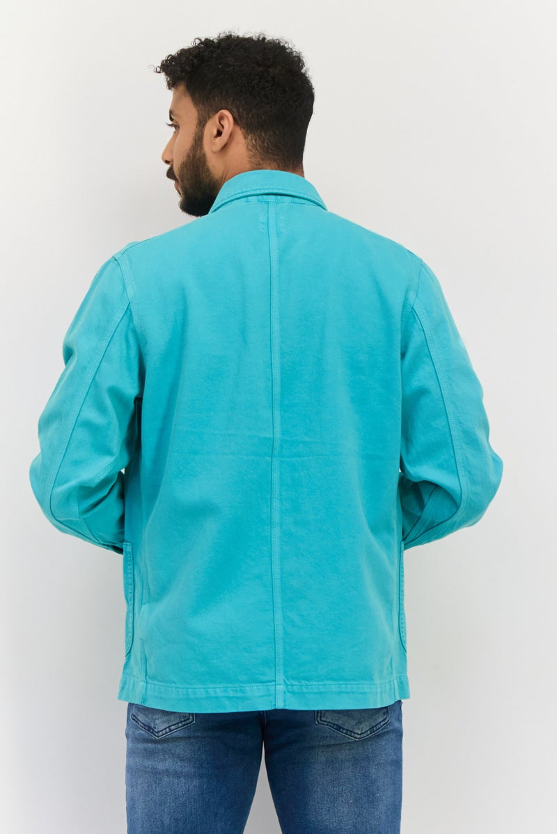LEE Men Brand Logo Loco Jacket Shirt, Pale Green - Image 3