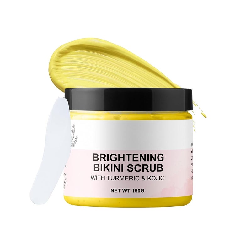 Bikini Area Exfoliator Exfoliating Body Scrub Turmeric Scrubs Kojic Bump Eraser KP Body Exfoliant Ingrown Hair Treatment Body Scrubs for Inner Thighs Bikini Line Intimate Area Armpit 529OZ