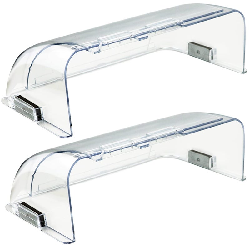 Binazon Heating & Air Vent Deflector for Vents, Sidewall, Ceiling, Floor Registers - Adjust Between 9"-14", Magnetic Vent Covers for Air Conditioning, Heat, AC, Floor, Under Furniture (2 Pack Clear) - Image 1