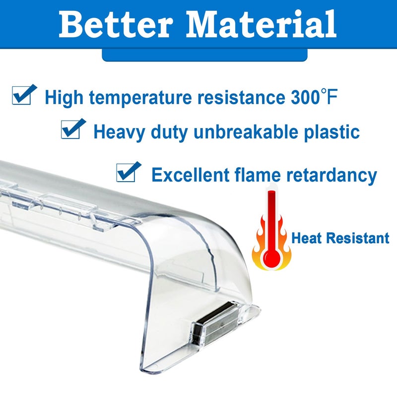 Binazon Heating & Air Vent Deflector for Vents, Sidewall, Ceiling, Floor Registers - Adjust Between 9"-14", Magnetic Vent Covers for Air Conditioning, Heat, AC, Floor, Under Furniture (2 Pack Clear) - Image 3