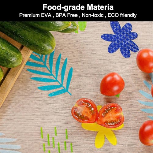 REWOP Fridge Mats, Kitchen Mat EVA Food Grade Multipurpose Washable Anti Slip Mat/Sheet for Fridge, Shelf Liners for Kitchen Shelves, Table, Drawer mat (300 * 45 cm) (Yellow+Green Flower) - Image 2