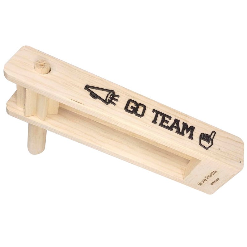 More Fiesta Large Go Team Wooden Mexican Matraca Noisemaker 11 Long Ratchet Football Cheers - Image 3