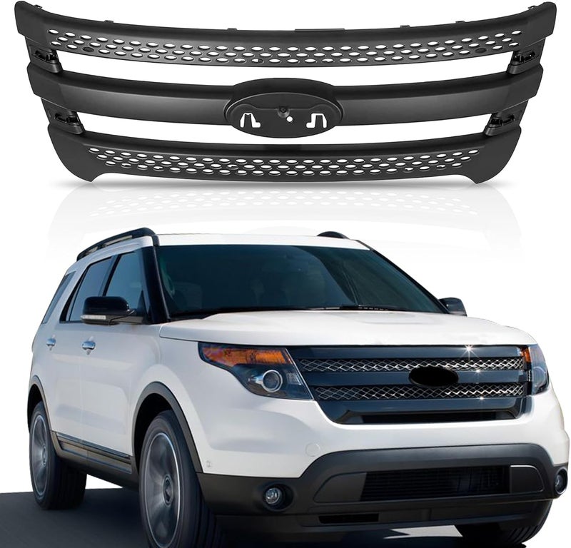 PartsFlow Front Bumper Grille for 2011-2015 Ford Explorer & Police Interceptor Utility - Image 1