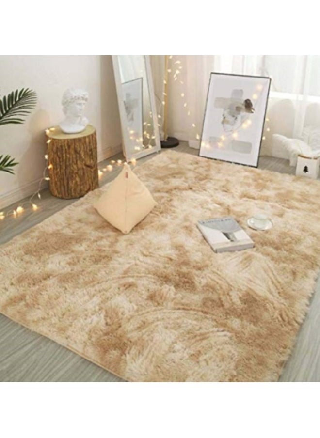 Optico - Modern Rugs Fluffy Soft Touch Area Rug Carpet Large for Living Room Bedroom Floor Mat Super Soft Fluffy Area Carpet Anti-Slip Plush Carpet High Pile Tie Dye Carpet for Living Room Bedroom Kids Room - Image 1