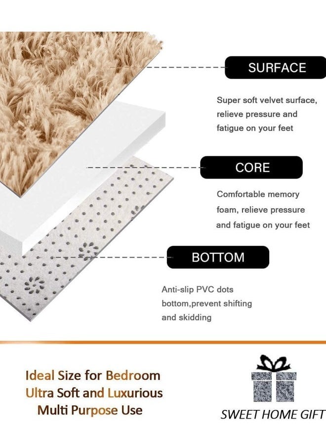 Optico - Modern Rugs Fluffy Soft Touch Area Rug Carpet Large for Living Room Bedroom Floor Mat Super Soft Fluffy Area Carpet Anti-Slip Plush Carpet High Pile Tie Dye Carpet for Living Room Bedroom Kids Room - Image 1