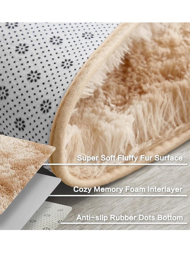 Optico - Modern Rugs Fluffy Soft Touch Area Rug Carpet Large for Living Room Bedroom Floor Mat Super Soft Fluffy Area Carpet Anti-Slip Plush Carpet High Pile Tie Dye Carpet for Living Room Bedroom Kids Room - Image 1
