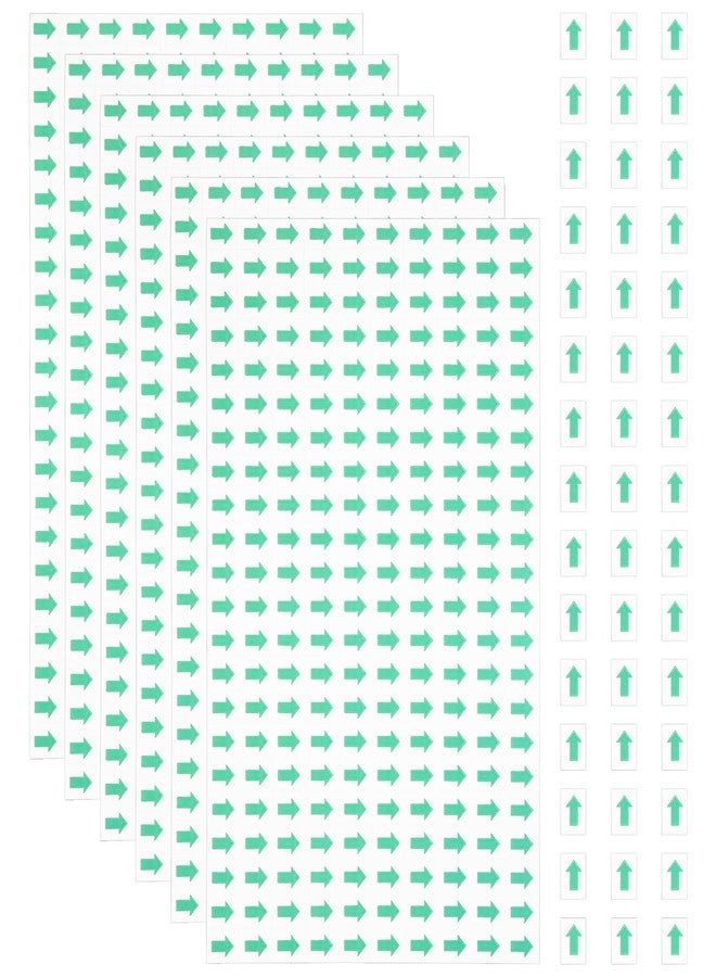 ONLYKXY 1320pcs Arrow Sticker Label 1/2 Inch Color Coding Sign Decal Self Adhesive Removable Small Rectangle Label for Products Inspection Defect Indicator Mini Arrow Sticker Marking (Green) - Image 1