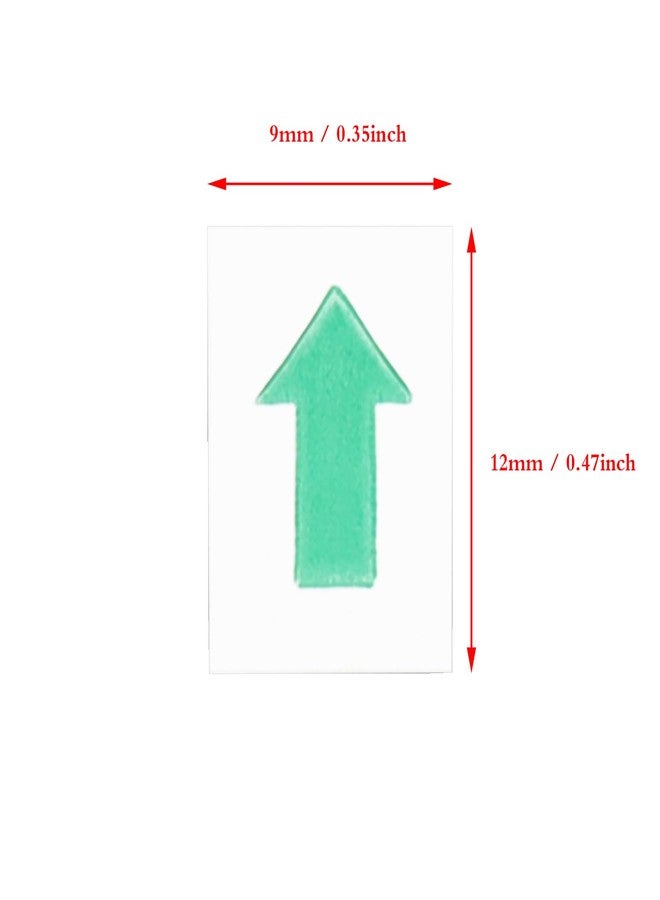 ONLYKXY 1320pcs Arrow Sticker Label 1/2 Inch Color Coding Sign Decal Self Adhesive Removable Small Rectangle Label for Products Inspection Defect Indicator Mini Arrow Sticker Marking (Green) - Image 2