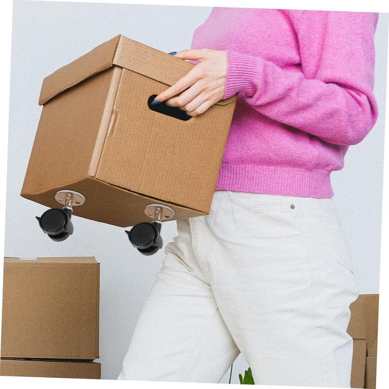 Self Adhesive Mini Caster Wheels 4PCS Swivel Silent Sticky Pulley For Furniture Storage Box DIY - Image 5