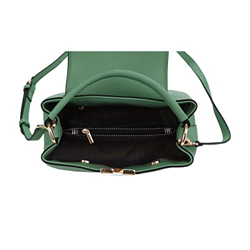 EVVE Women's Small Satchel Bag Classic Top Handle Purses Fashion Crossbody Handbags with Shoulder Strap | KELLY GREEN - Image 5