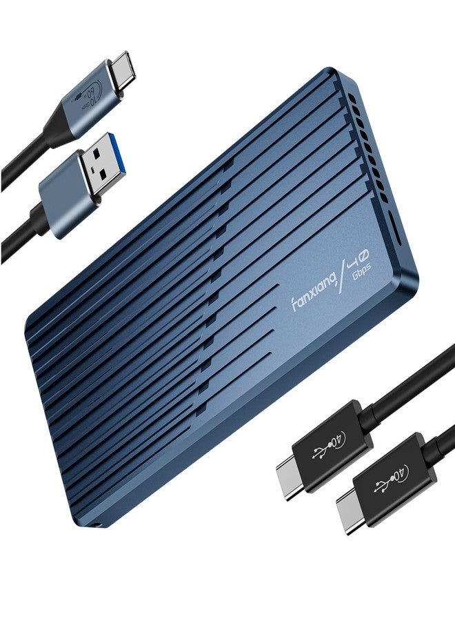 فانشيانج علبة أقراص SSD من نوع M.2 NVMe من فانشيانغ بسرعة 40 جيجابت في الثانية مزودة بمروحة تبريد، متوافقة مع منافذ USB 4/3.2/3.1/3.0، و Thunderbolt 3/4، ومحولات/قارئات USB، تدعم مفاتيح M وأحجام أقراص SSD من نوع 2230/2242/2260/2280، و MP400 - Image 1