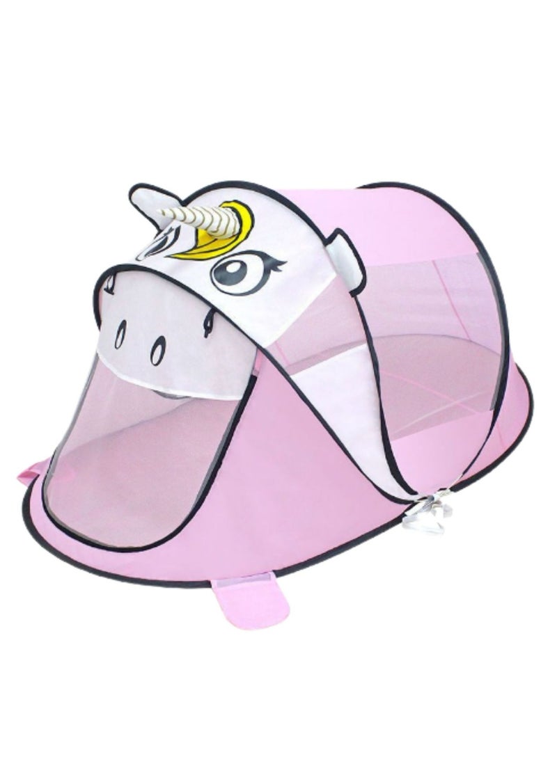 المنزل الذكي خيمة منزلية ذكية للأطفال للعب والنوم وديكور حفلات أعياد الميلاد وخيمة بيت اللعب للأولاد والبنات وخيمة داخلية وخارجية (خيمة يونيكورن) - Image 1