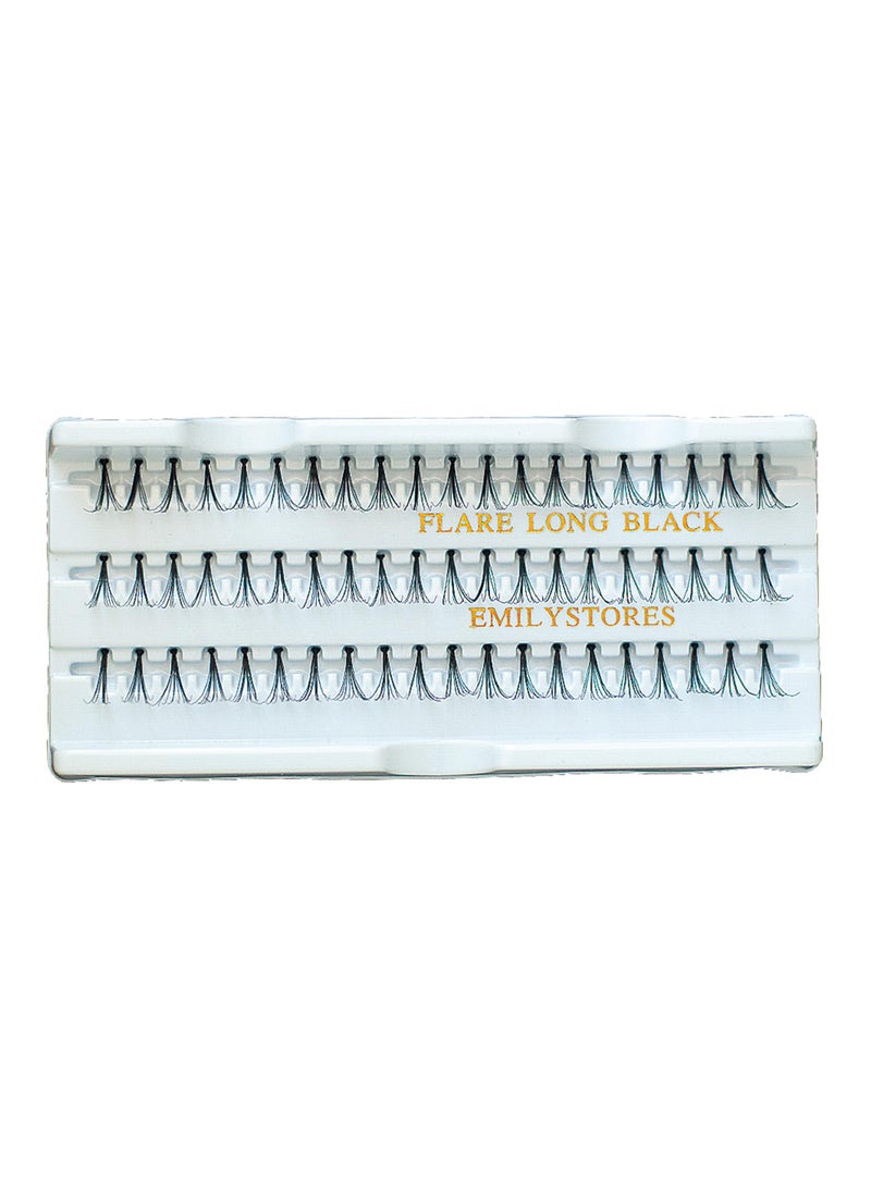 EMILYSTORES - EMILYSTORES 12 Packs Eyelashes Natural Individual Lashes Plant Flare Long Eyelash 14mm Black For Eye Lash Extensions Lashes-Knotted(14MM,Long Lashes) - Image 1