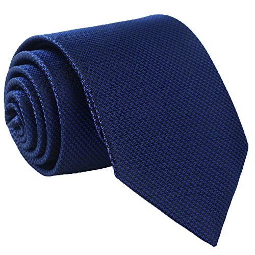 fortunatever Mens Solid Neckties,Navy Blue Ties For Men+Gift Box,58"×3.35" - Image 1