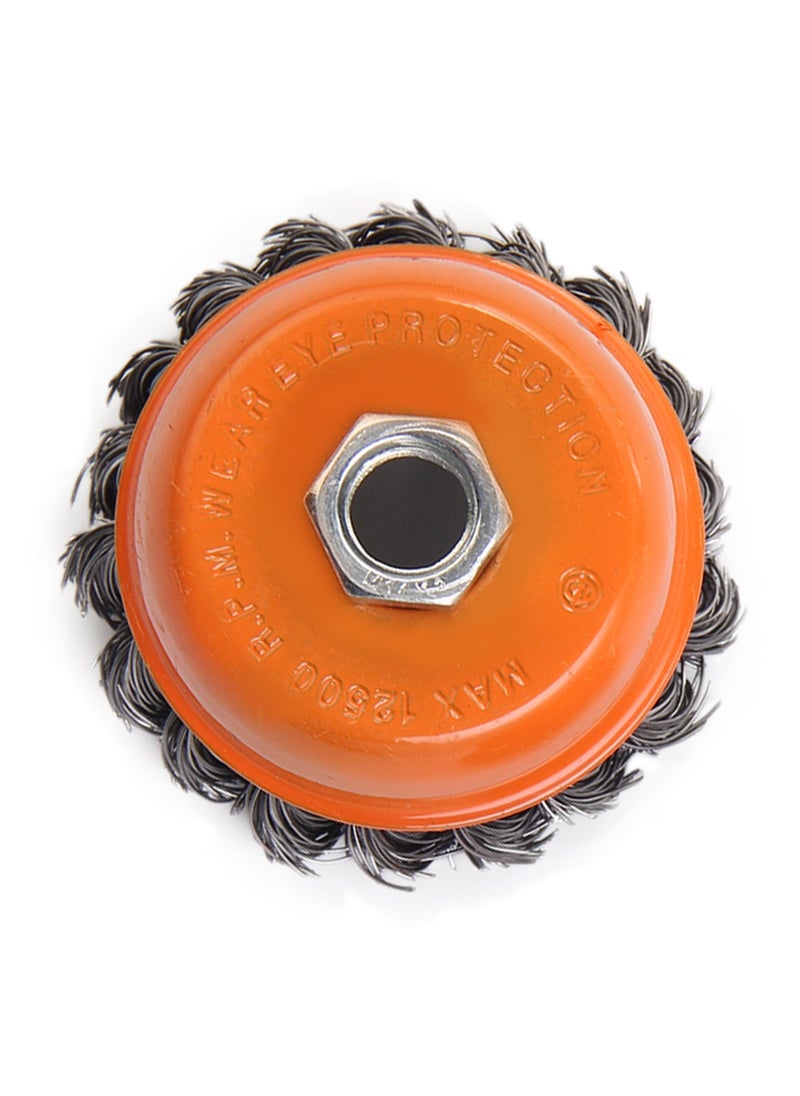 KSEIBI Twisted Cup Brush, Steel Cup Brush, 75mmxm14, Twisted Knotted Cup Brush for Angle Grinder, Heavy Cleaning Rust, Abrasive/Carbon Steel Wire Wheel.  - Image 2