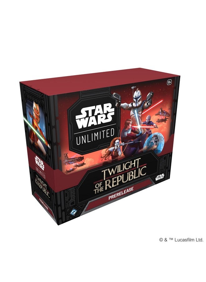 Fantasy Flight Games Star Wars: Unlimited TCG Twilight of The Republic PRERELEASE Box - Launch Your Clone Wars Adventure! Includes 6 Booster Packs, Ages 12+, 2+ Players, 20 Minute Playtime, Made - Image 1