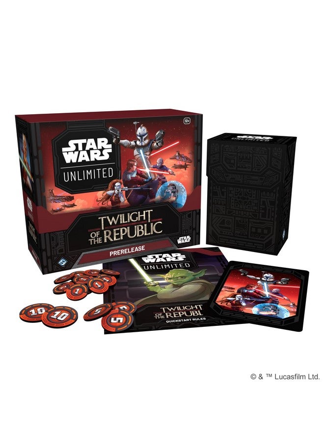 Fantasy Flight Games Star Wars: Unlimited TCG Twilight of The Republic PRERELEASE Box - Launch Your Clone Wars Adventure! Includes 6 Booster Packs, Ages 12+, 2+ Players, 20 Minute Playtime, Made - Image 2