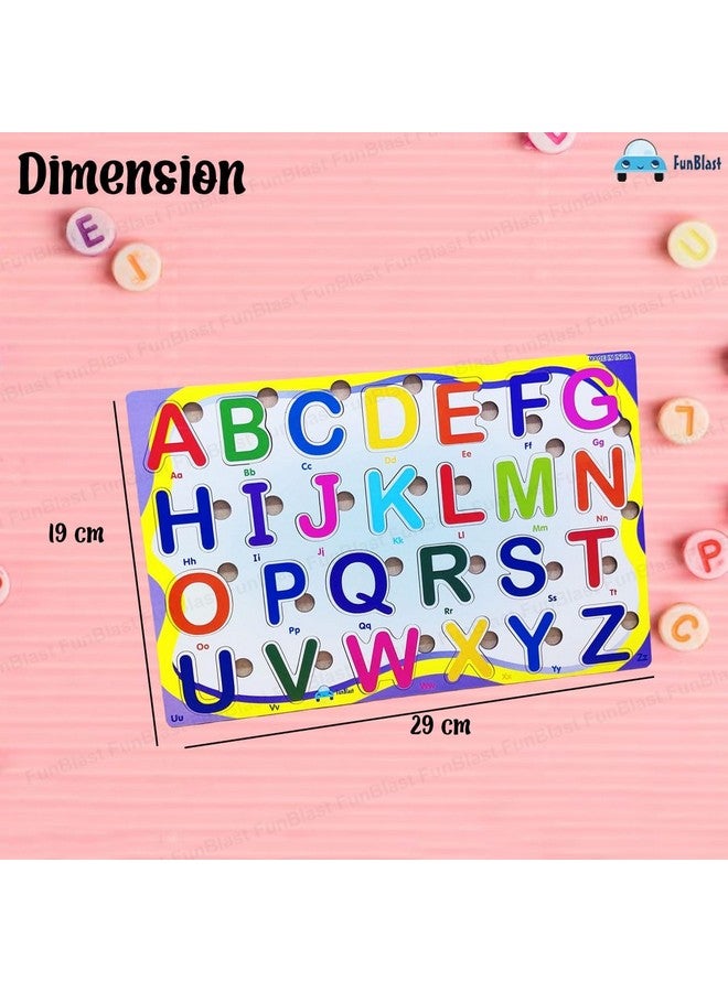 FunBlast Capital Letter Wooden Board- Alphabet Learning Wooden Board for Kids, Education and Learning Educational Board for Toddlers, Learning Kit for Pre-School Kids (Size 30 X 22 cm) - Image 2