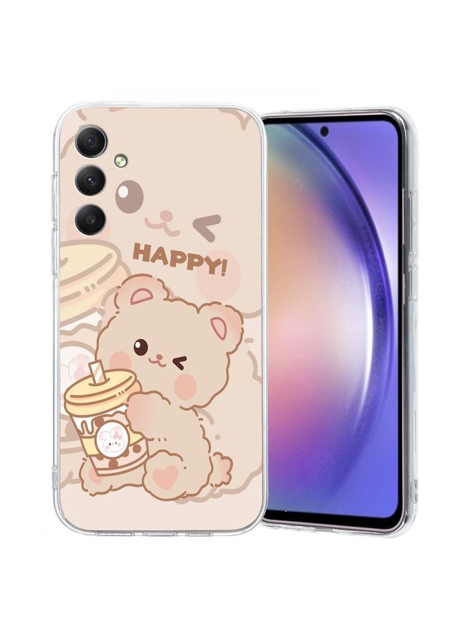 erorex Case For Samsung Galaxy A35 Colored Drawing Pattern Transparent TPU Phone Case - Image 1