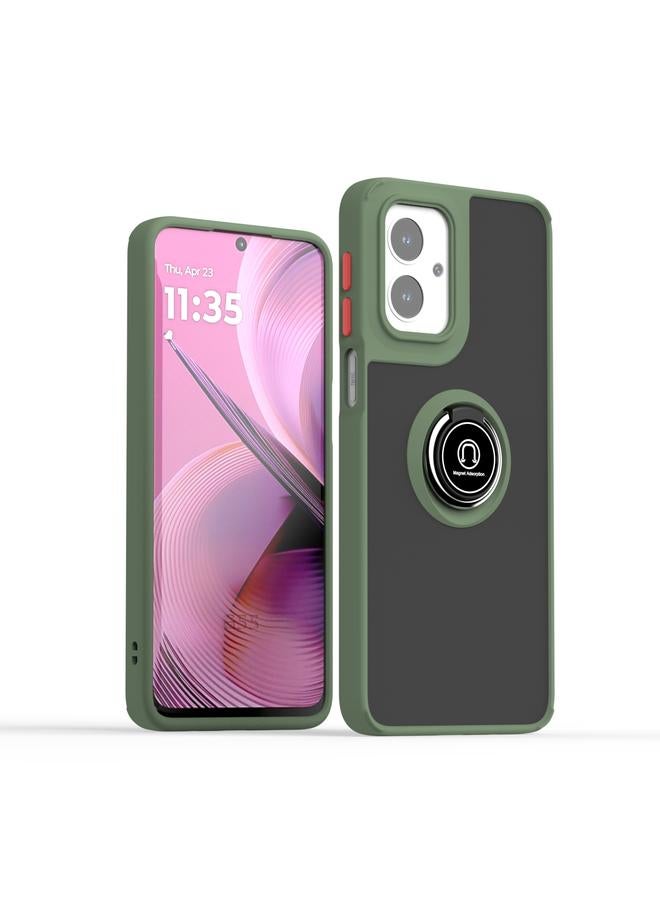 اس-توب جراب لهاتف Motorola Moto G55 Q Shadow 1 Series TPU + جراب هاتف PC مع حلقة - Image 1