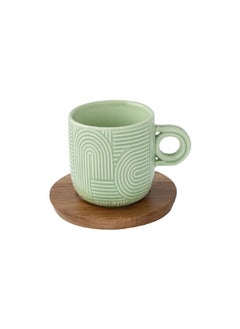 Easy Life 4-Piece Take a Loop Dishwasher Safe Cup and Saucer Set Multicolour 110 ml R1782#TLO6  - Image 2