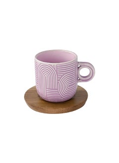 Easy Life 4-Piece Take a Loop Dishwasher Safe Cup and Saucer Set Multicolour 110 ml R1782#TLO6  - Image 4