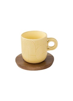 Easy Life 4-Piece Take a Loop Dishwasher Safe Cup and Saucer Set Multicolour 110 ml R1782#TLO6  - Image 3
