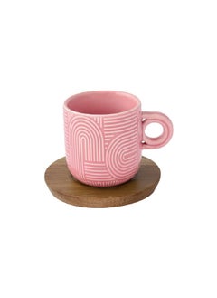 Easy Life 4-Piece Take a Loop Dishwasher Safe Cup and Saucer Set Multicolour 110 ml R1782#TLO6  - Image 5