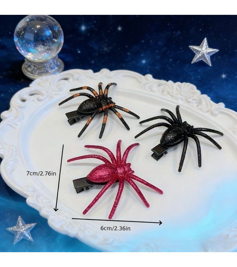 Shining Spider Hairpin Glittery Bangs Clip Party Hair Ornament - Image 4