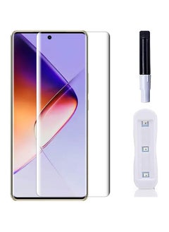 UV Liquid Glue Full Coverage Tempered Glass Screen Protector For Infinix Note 40 Pro 5G & Infinix Note 40 Pro+ Plus 5G - Clear
