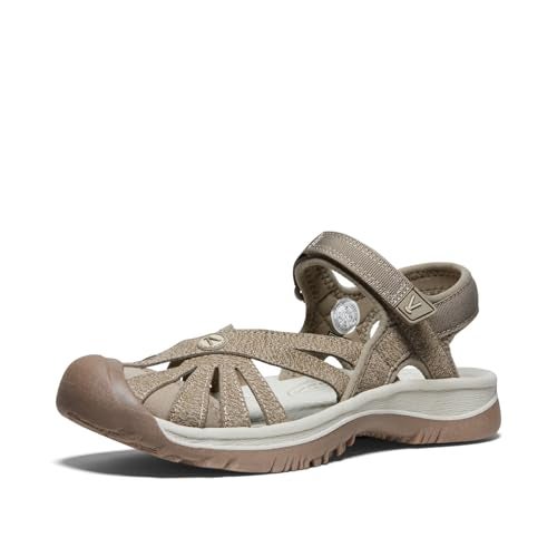 KEEN Womens Rose Casual Closed Toe Sandals BrindleShitake 6
