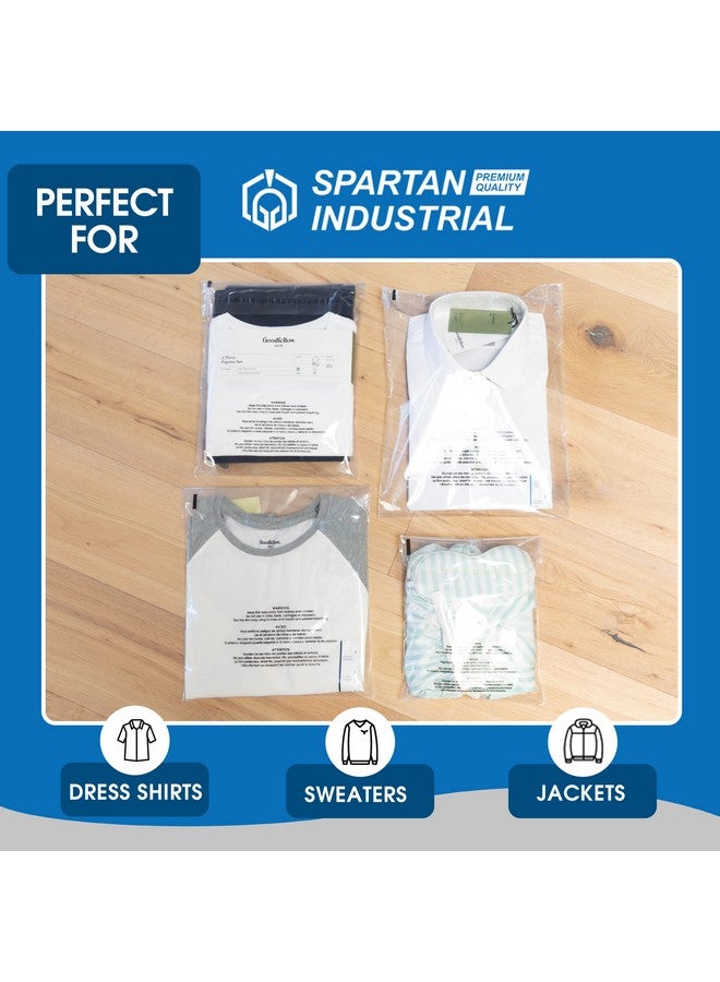 Spartan Industrial 6” X 9” (200 Count) Self Seal Clear Poly Bags With Suffocation Warning For Packaging Clothing And Fulfillment Permanent Adhesive - Image 5