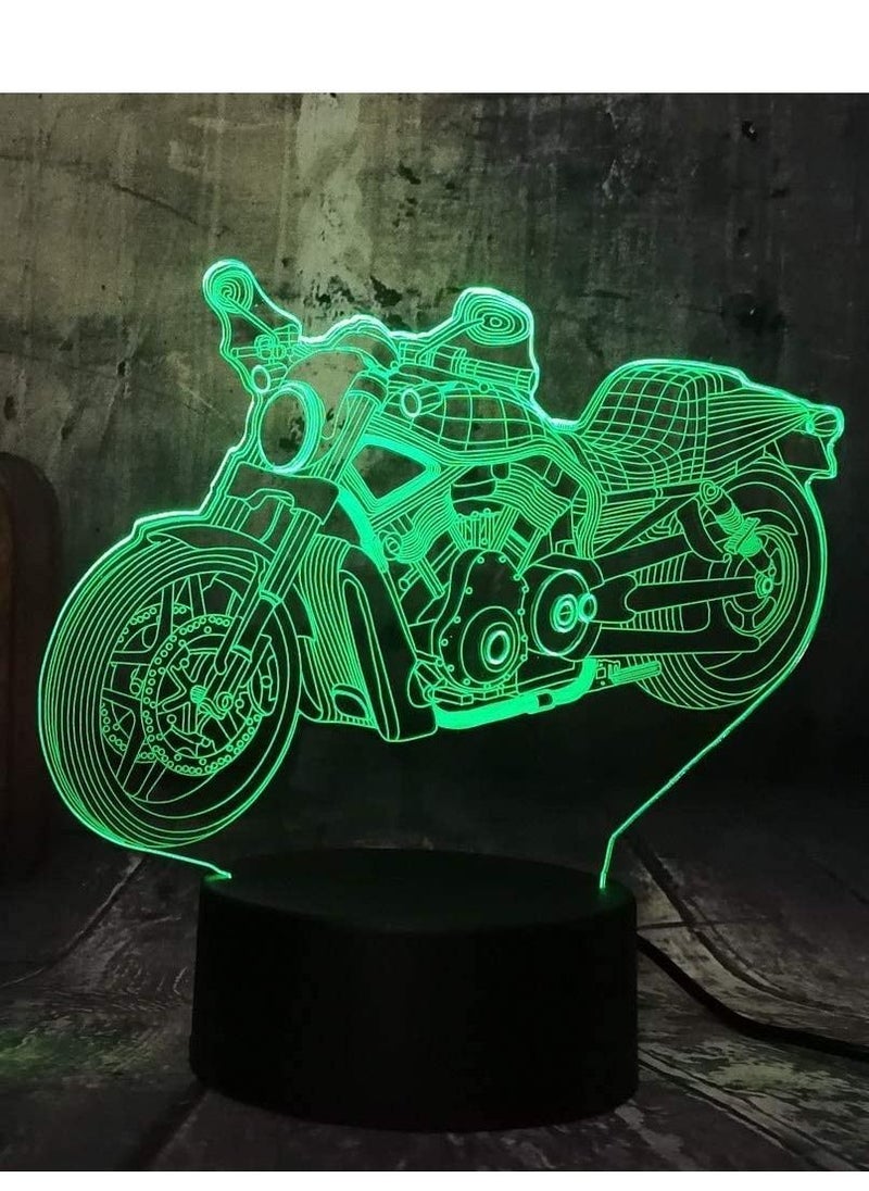 althiqahkey - Novelty Cool Motorcycle Motorbike Boy Toys LED USB Touch Table Desk Lamp Home Decor Gift LED Chil - Image 1