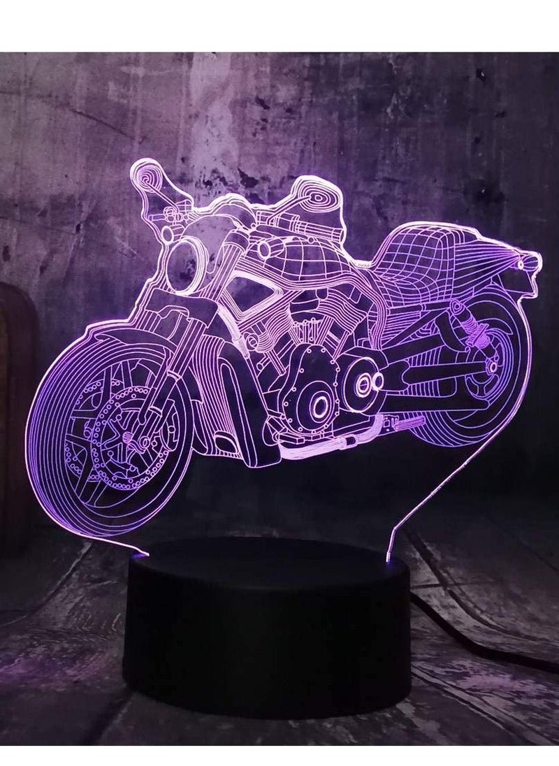 althiqahkey - Novelty Cool Motorcycle Motorbike Boy Toys LED USB Touch Table Desk Lamp Home Decor Gift LED Chil - Image 1