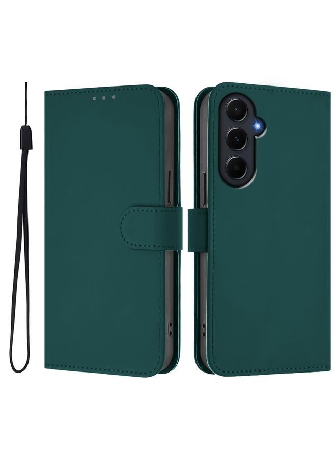 اس-توب جراب لهاتف Samsung Galaxy A55 5G مصنوع من الجلد بلون سادة مع حبل تعليق - Image 2