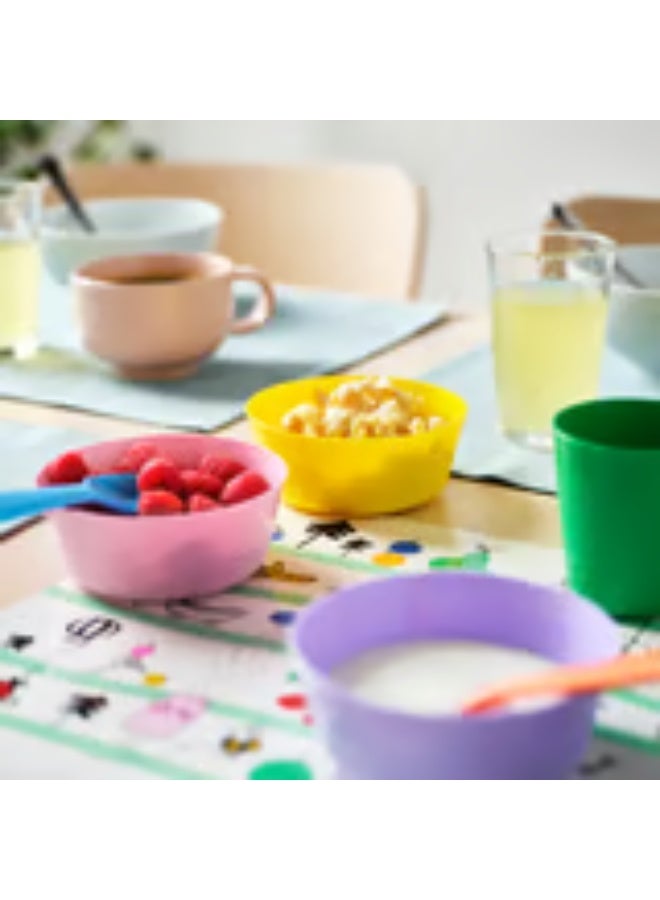 6-piece multi-colored plastic yogurt set for children - Image 2