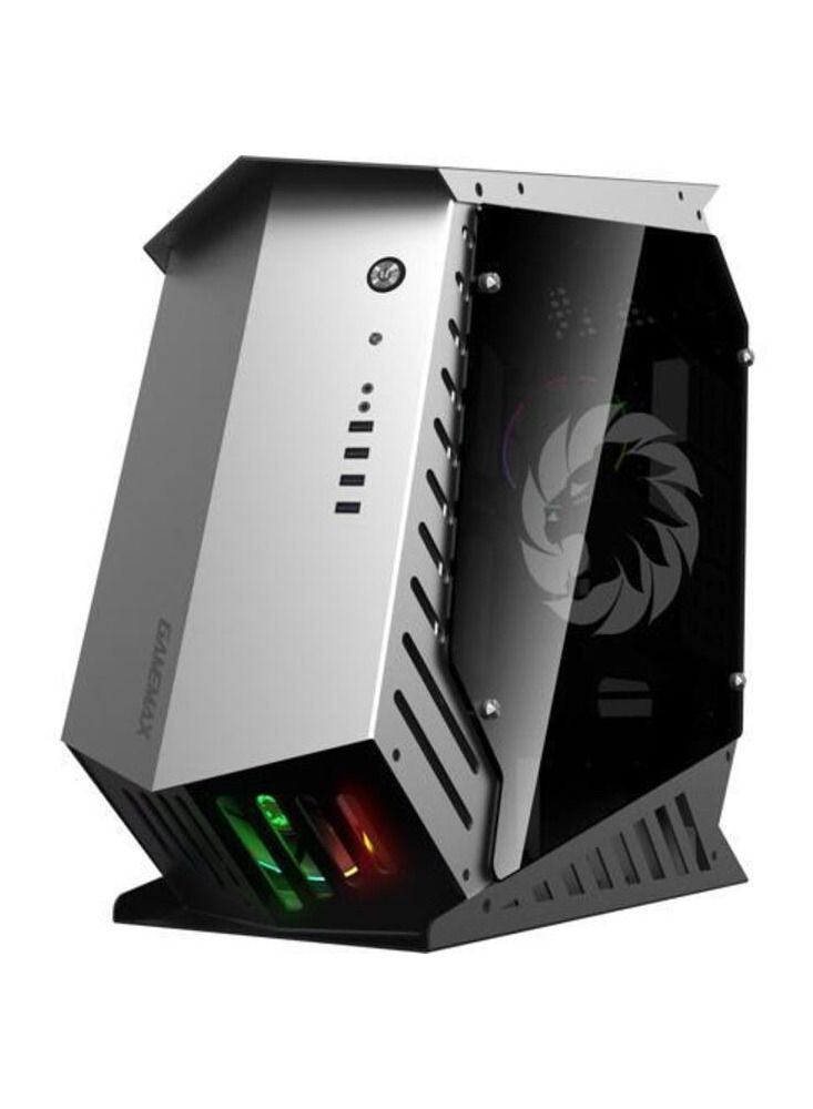GAMEMAX AUTOBOT Black  Silver Aluminum  Tempered Glass ATX Full Tower Computer Case 