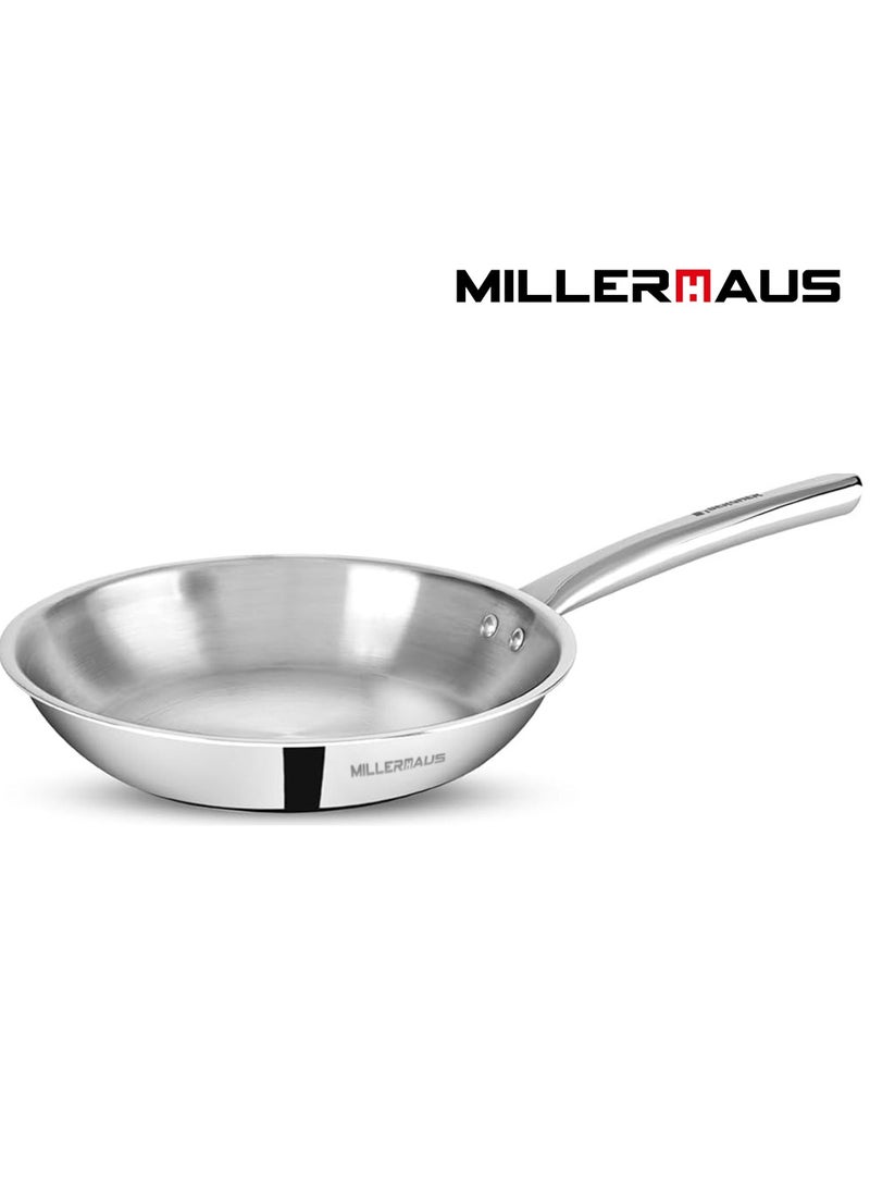 MILLERHAUS - Millerhaus Tri-Ply Frypan 22cm Stainless Steel - Image 1